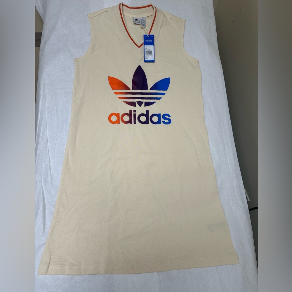 Nwt; ADIDAS ADICOLOR 70S V-NECK DRESS 🔸 - Picture 5 of 14